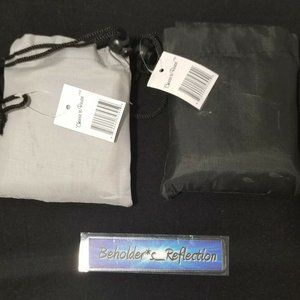 NEW (2) Black & Gray Earthwise Reusable Foldup Grocery Bags
